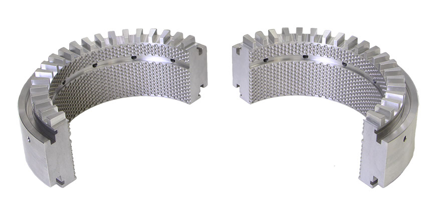 Hole pattern damper seal - split design