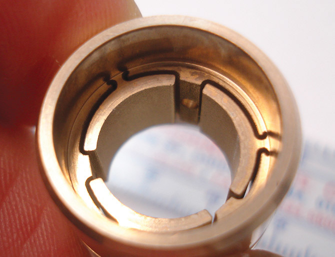10 mm Flexure Pivot tilt pad journal bearing in bronze